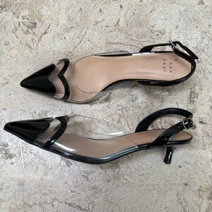 Eleanor Heart Slingback Kitten Heel Pointed Toe Size 10 a new day